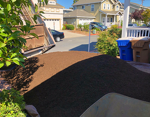 An intimidating mountain of top soil to move