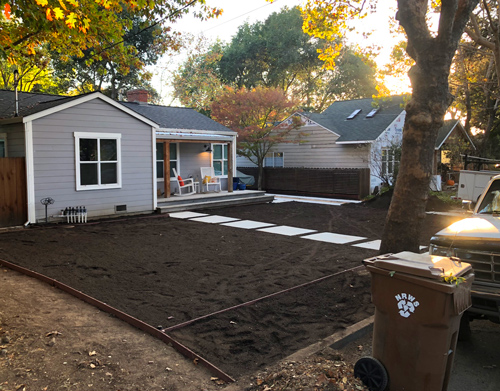 Top soil laid and ready for sod install