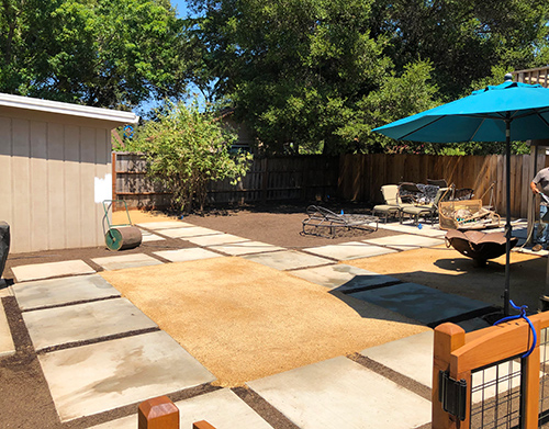 Decomposed granite tamped down and water rolled