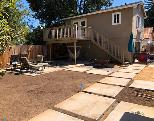 Grass area is ready for sod install